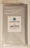 Comfort Bay clear shower curtain/liner 70" x 72"