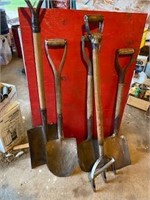 2 Spades and 2 Flat Bottom Shovels