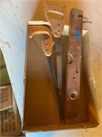 Vintage Level & Hole Saw