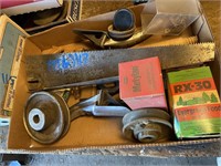 Saws, Pulleys, Miscellaneous items