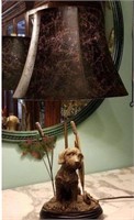 Vintage Hunting Dog Lamp
