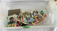 Assorted vintage football cards rough shape