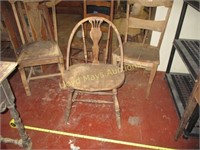 4pc Vintage & Antique Wood Chairs