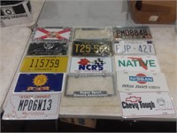 ASSORTED LICENSE PLATES & COVERS/FRAMES