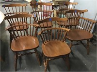 6 barrel back chairs