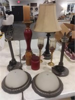 ASSORTED LAMPS & CANDLES