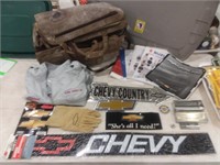 TOTE BAGE WITH CHEVROLET JACKET & SIGNS