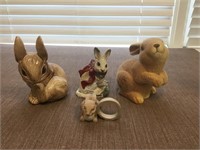 Collection of Ceramic & Resin Rabbits