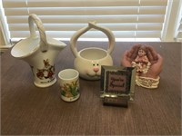 Collection of Ceramic Easter Bunny Decor