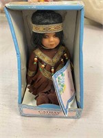 Cathay Native American Porcelain Collection Doll