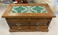 Vintage Green Jewelry Box
