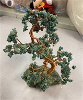 Vintage Jade & Copper Bonsai Tree