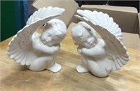 Vintage Pair of Ceramic Angels