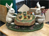 Resin Easter Bunny Tic-Tac-Toe Decoration