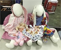 Assorted Folk Rabbits & Dolls