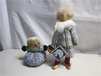Pair of Hand Crafted Alaskan Dolls