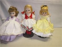Lot of 3 Alexander Kins/Madam Alexander Dolls