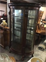 Frederick Loeser & Co bow front China cabinet