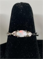 Sterling and Opal Ring