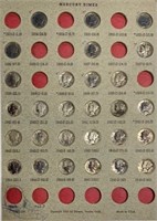 Sheet of 28 Silver Mercury Dimes