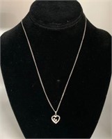 Sterling Necklace with Heart Pendant