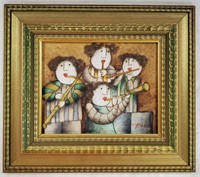 Joyce Roybal Painting - 4 Child Muscians
