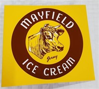 Metal Double Sided Flanged Mayfield Ice Cream Sign