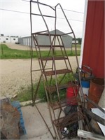 Staircase Rolling Ladder Needs Casters & Work –