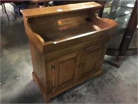 2-door maple dry sink with copper insert pan