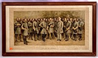 Print - Lee and his Generals, 17" x 29.5" (has fol