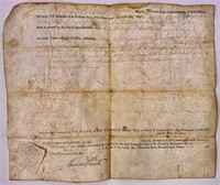 1797 Land Deed, signed by James Wood, Governor
