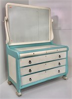 Chest of drawers - painted over mahogany,