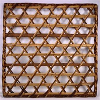 Rattan wall hanging - 38" square