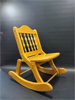 Foldable Solid Wood Child Rocking Chair