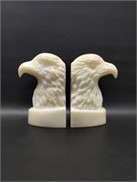 Italian Alabaster Eagle Bookends by Triune