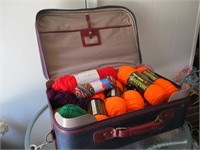 Assorted Yarn in Samsonite Suitcase