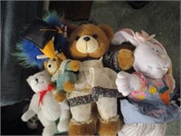 4 Various Stuffed Animals
