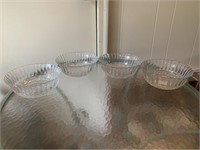 4 Cut Glass Bowls