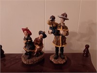 (2) K's Collection Fire Fighter Figurines