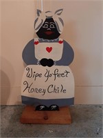 Wood "Wipe you feet Honey Chile" Sign