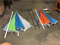 Beach umbrellas/flag holders/Welcome sign
