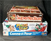 SUPERFECTION, MOUSE TRAP, CONNECT FOUR GAMES NIGHT