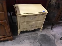 French Provincial 2-drawer night stand 26x16x24