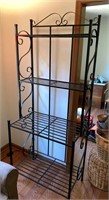 Vintage Wrought Iron Bakers Rack