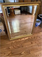 Vintage Gilded & Beveled Wall Mirror