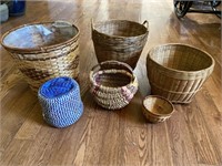 Collection of Assorted Woven Baskets