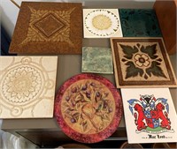 Collection of Assorted Ceramic & Glass Trivet's