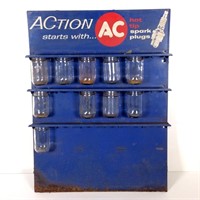 AC Spark Plugs Metal Shop Rack