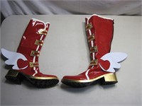 Cosplay Red Winged Boots
