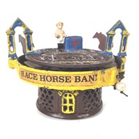 Cast Iron Mechanical Race Horse Bank